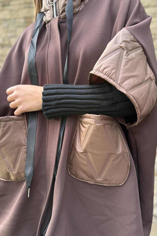 Soft Tech Jersey Puff Jacket Chocolate